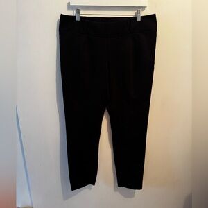 Eileen Fisher Women’s Black Flat Front Pant Elasticized Waist